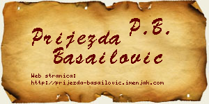 Prijezda Basailović vizit kartica